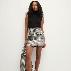 VERONICA BEARD Adriel Houndstooth Skirt Size 12 NWT
